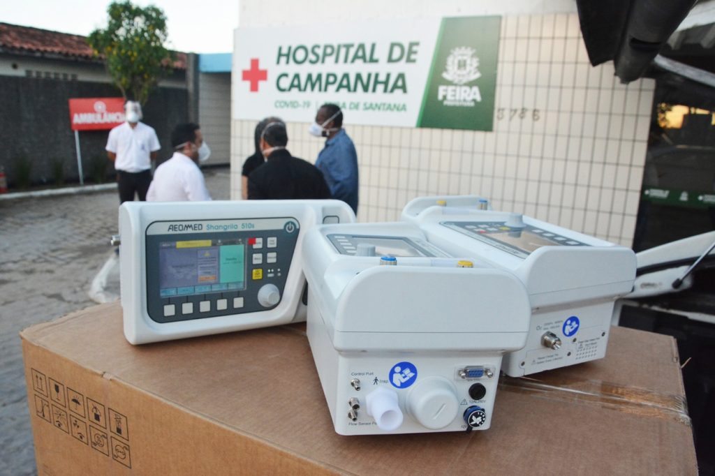 Hospital de Campanha de Feira recebe três respiradores emprestados pela Sesab