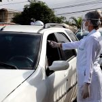 Teste rápido de covid em drive thru e só para quem está com alteração de temperatura