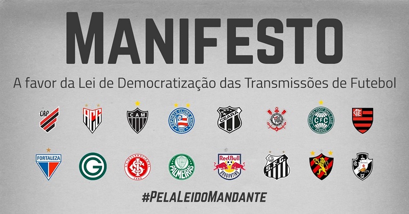 Após sucesso do Fla, clubes da Série A divulgam apoio a lei que acaba com monopólio da Globo