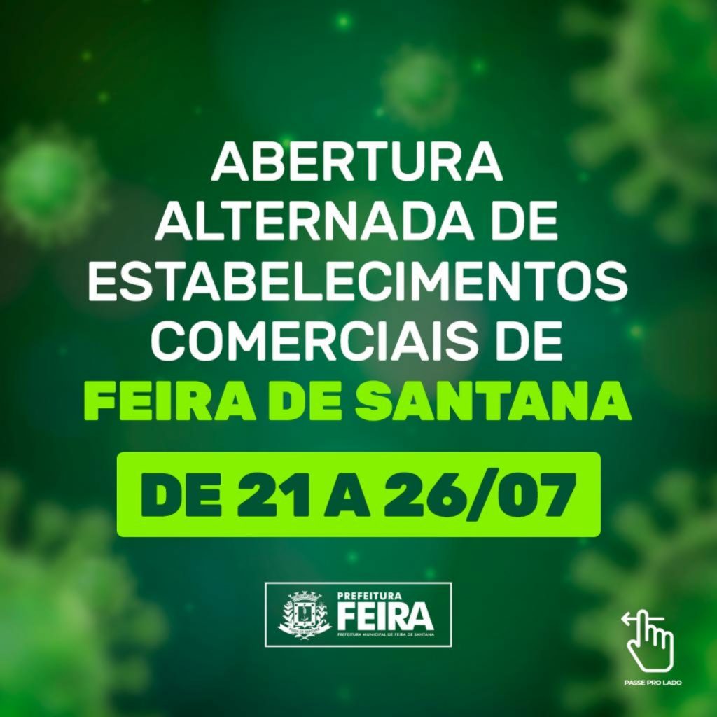 Confira como será a abertura alternada de estabelecimentos em Feira