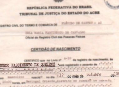 Homem não consegue tirar documentos porque tem 955 anos na certidão de nascimento