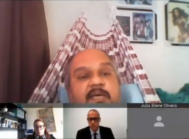 Advogado participa de sessão de julgamento do TJ-BA deitado em rede