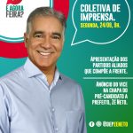 Vice na chapa de Zé Neto à Prefeitura de Feira será anunciado nesta segunda (24)