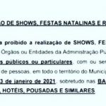 Governo de Saubara proíbe festas de fim de ano; confira