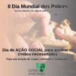 II Dia Mundial dos Pobres da Igreja Católica será celebrado em Feira, em novembro