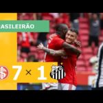 Inter faz 7 a 1, aplica maior goleada do Brasileirão e segura Santos no Z4