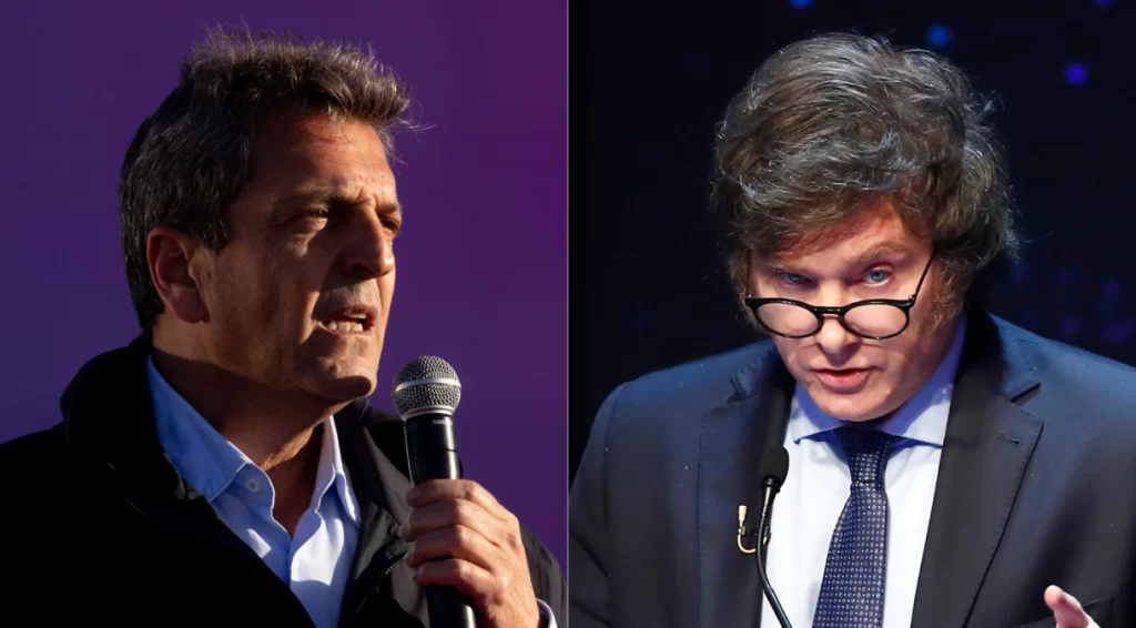 Javier Milei e Sergio Massa disputarão 2º turno na Argentina
