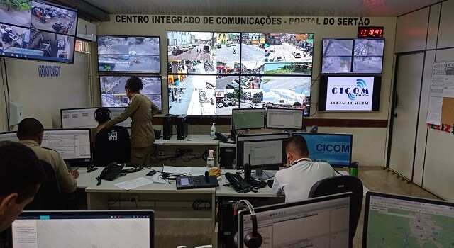 Videomonitoramento do Cicom auxiliou em diversas prisões em Feira de Santana neste ano