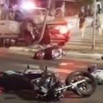 Colisão entre viatura da PM e moto deixa seis feridos em Feira de Santana