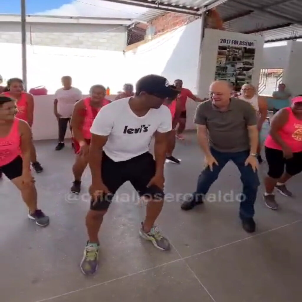Vídeo: José Ronaldo participa de aula de dança