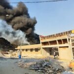 Incêndio atinge complexo do Derba em Feira de Santana