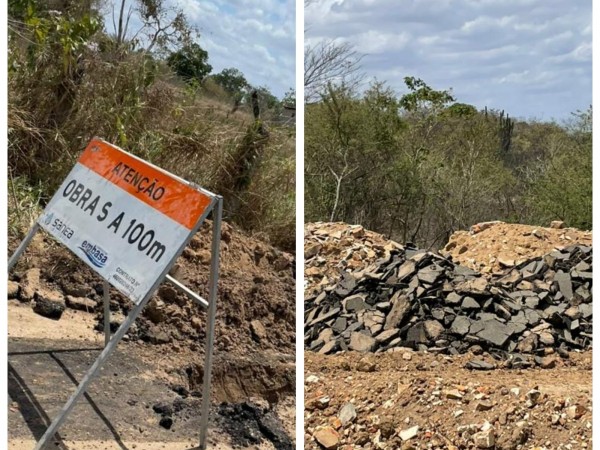 Campeã de reclamações, “dona” Embasa faz uma lambança da estrada entre o Jacu e a Matinha