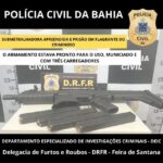 Policiais da DRFR prendem homem com submetralhadora em Feira de Santana