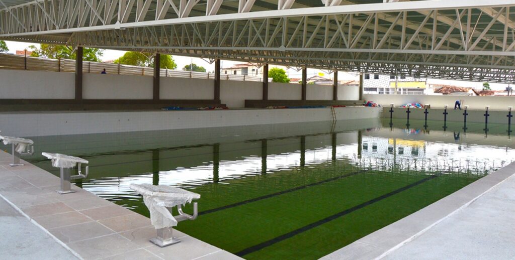 Com piscina olímpica e quadra poliesportiva, escola Diva Matos Portela será entregue em breve