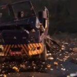 Carro-forte é explodido em tentativa de roubo próximo à Barragem da Pedra do Cavalo