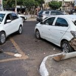 Acidente entre dois veículos na J.J Seabra deixa trânsito lento em Feira de Santana