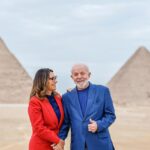 Em 1º dia no Egito, Lula e Janja turistam pelas pirâmides