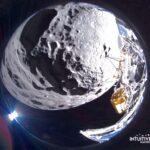 Empresa divulga 1ª imagem de módulo na Lua, mas afirma que sonda tombou após pouso