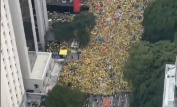Panorama: Veja imagens aéreas do ato de Bolsonaro na Paulista; VEJA VÍDEO