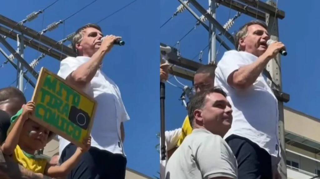 Jair Bolsonaro discursa para um “mar de gente” em Maricá, no Rio