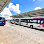Empresa Rosa incrementa 6 novos ônibus articulados na frota do BRT