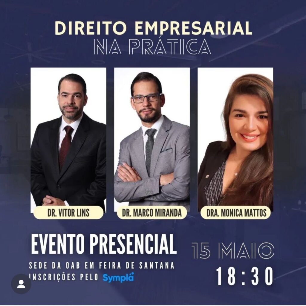 Evento na OAB Feira discutirá “Direito Empresarial na Prática”
