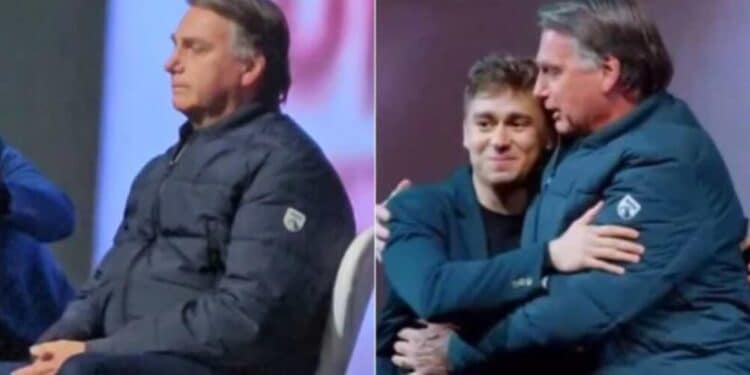 Bolsonaro chora de emoção com discurso de Nikolas Ferreira no CPAC; VEJA VÍDEO