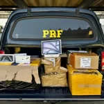 PRF de Feira de Santana realiza apreensões de drogas, eletrônicos e carro roubado durante Operação de Fiscalização