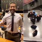Vídeo: André Janones discute e cospe em homem em shopping de Brasília