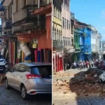 Prédio desaba parcialmente no Pelourinho