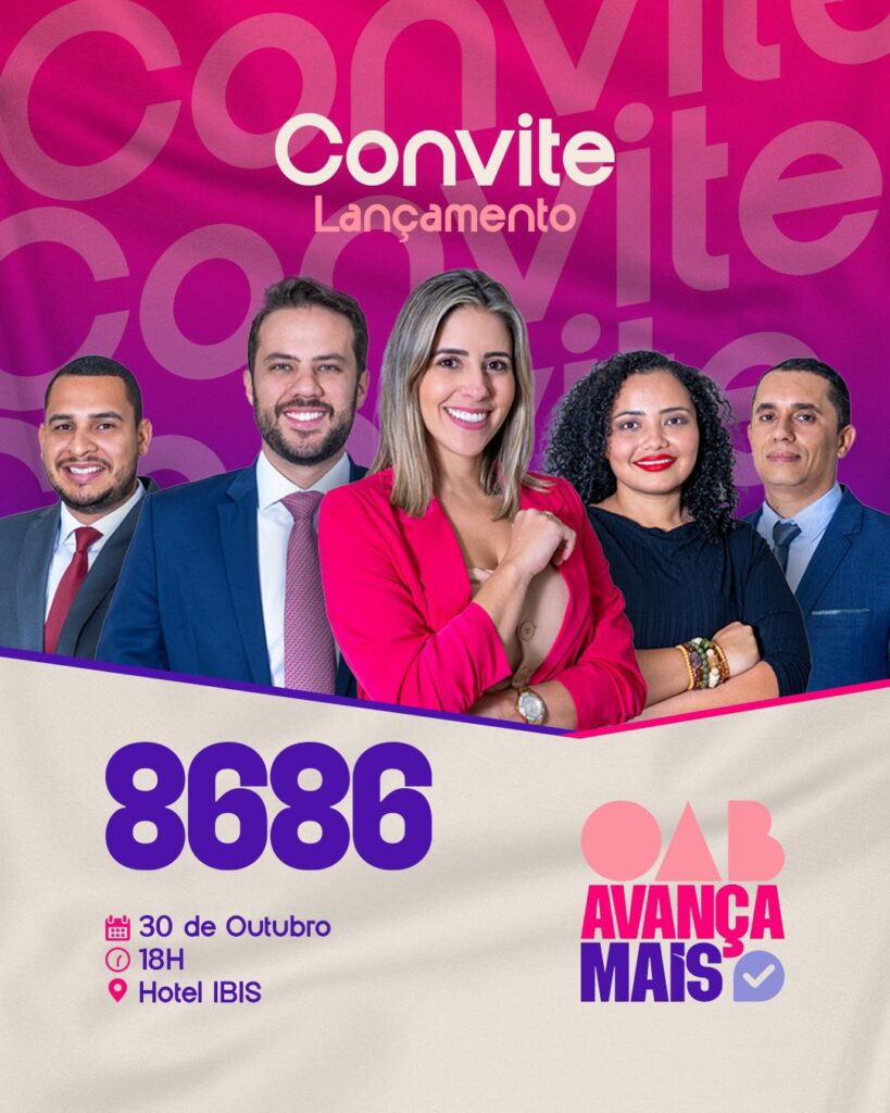 OAB AVANÇA MAIS: Lorena Peixoto e Pedro Mascarenhas Neto lançam chapa de campanha nesta quarta (30)