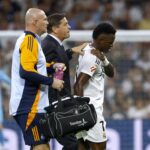 Vini Jr tem lesão cervical, apontam exames feitos pelo Real Madrid