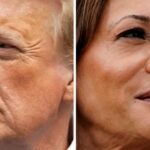 Trump aparece à frente de Kamala Harris em nova pesquisa; veja