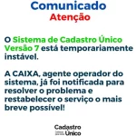 Sistema do CadÚnico apresenta instabilidade nacional