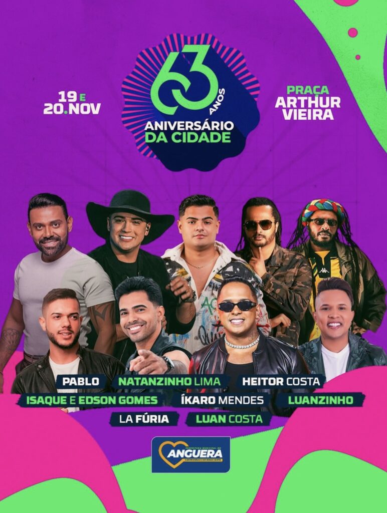 Grandes atrações marcam o aniversário de Anguera