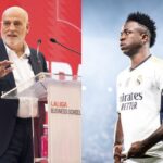 Presidente de LaLiga acusa Vini Jr de pirataria por assistir partida em emissora brasileira
