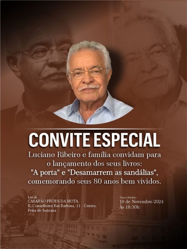 Professor Luciano Ribeiro celebra 80 anos com lançamento de livros e homenagem à sua trajetória