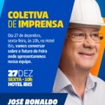 José Ronaldo discute com imprensa futuro de Feira e anuncia secretariado nesta sexta