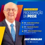 Posse do prefeito José Ronaldo marca feriado do dia 1º de janeiro em Feira