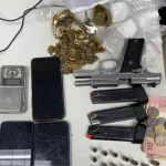 Homem é preso por porte ilegal de arma de fogo e drogas, no Calumbi