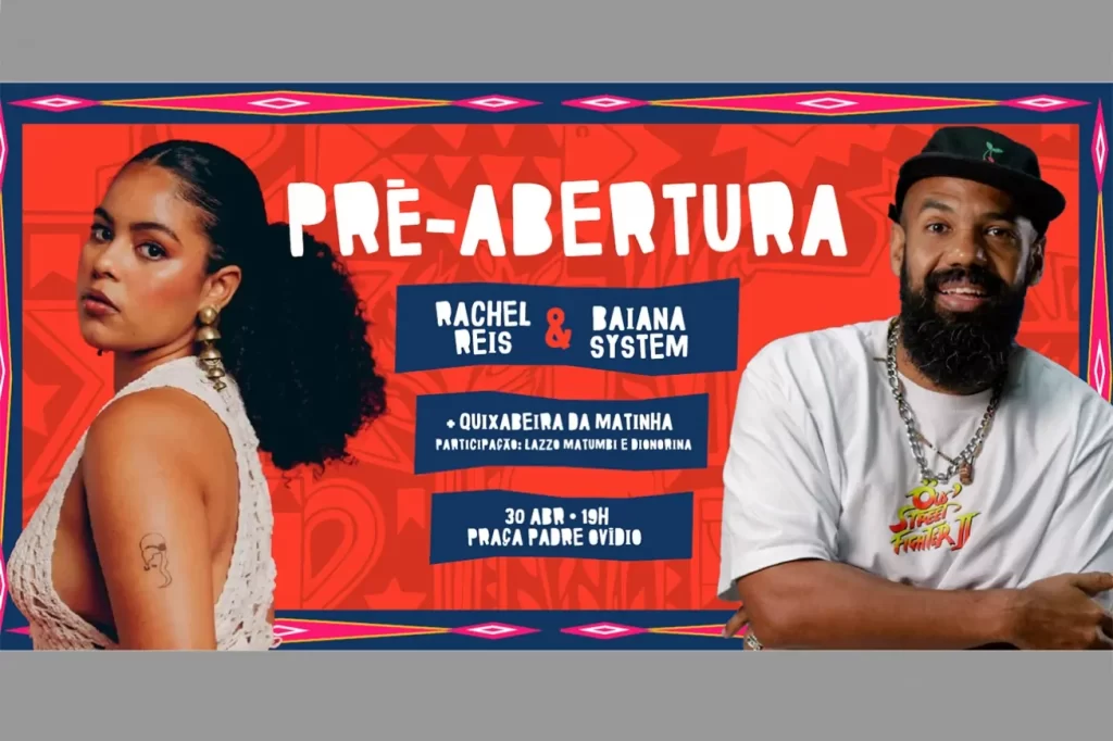 BaianaSystem e Rachel Reis fazem pré-abertura da Micareta nesta quarta (30)