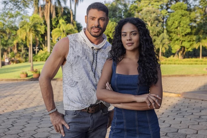 Dublês substituem Bella Campos e Cauã Reymond em cena de Vale Tudo