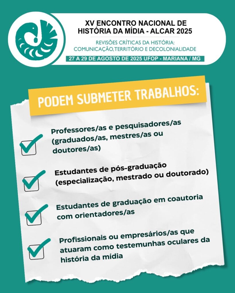Encontro Nacional de História da Mídia abre submissões de trabalhos