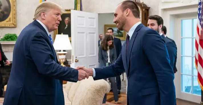 Eduardo Bolsonaro diz que manifestação de Trump é apenas o primeiro passo