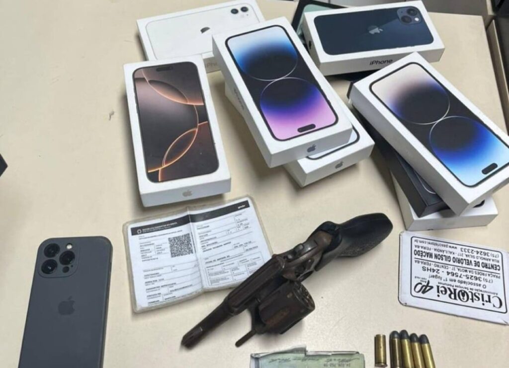 Sargento é baleado durante assalto em loja de celulares no centro de Feira de Santana; suspeitos são presos