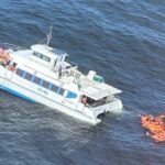 Catamarã fica à deriva após bater contra barco na Baía de Todos-os-Santos