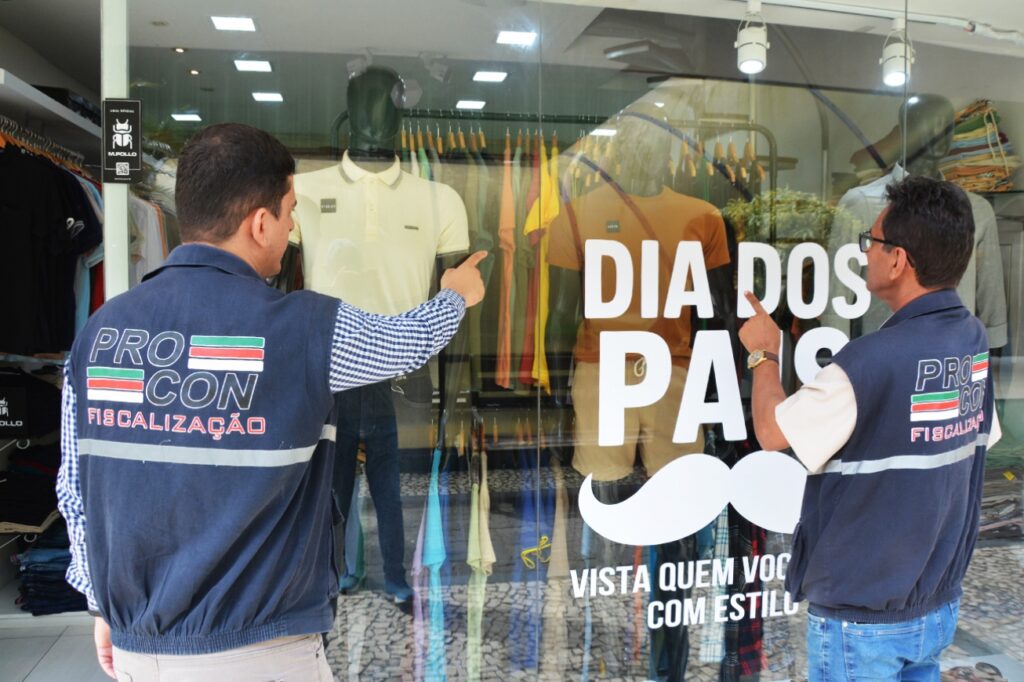 Procon intensifica fiscalização no comércio para o Dia dos Pais