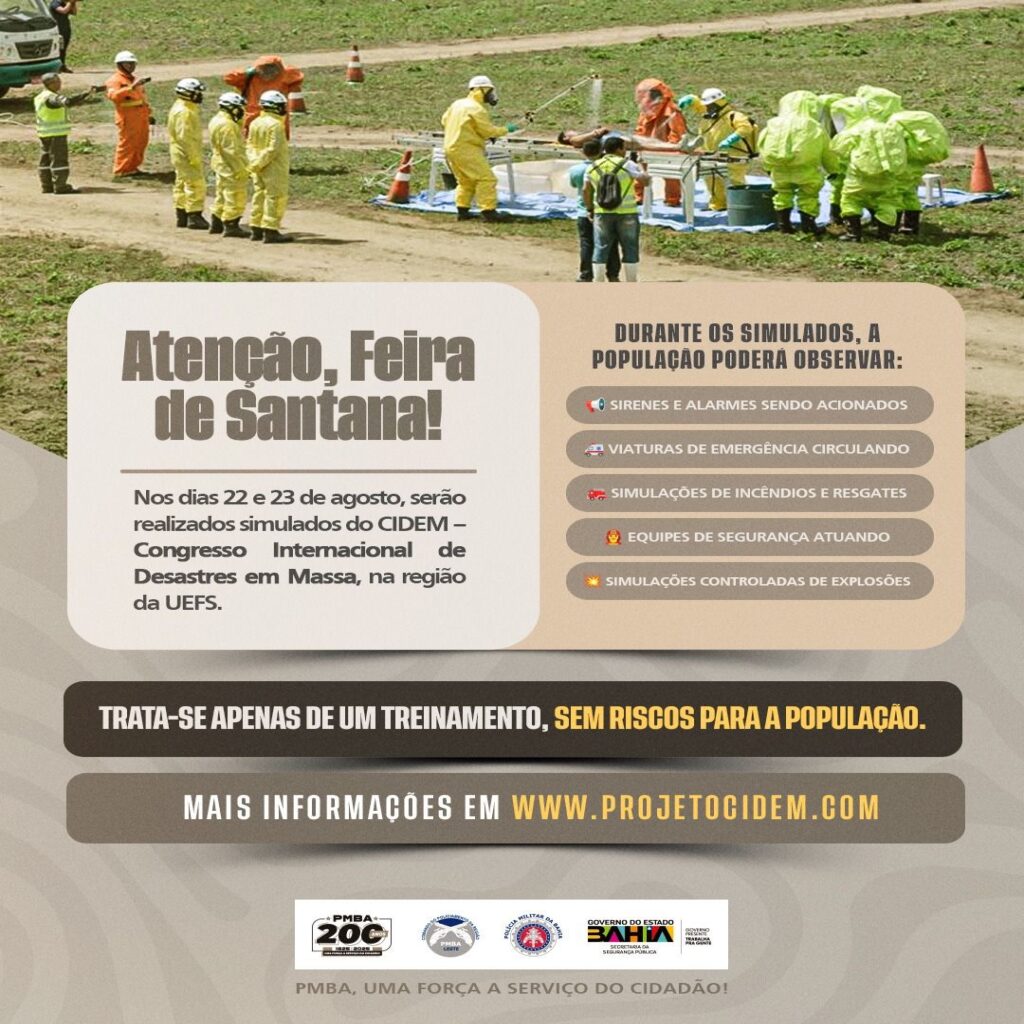 Polícia Militar realiza simulado de desastres em massa na região da UEFS