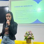 No Agosto Lilás, psicóloga do NEAM de Santo Estêvão realiza palestra na Escola Diamantina de Enfermagem