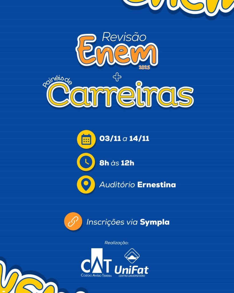 Colégio Anísio Teixeira realiza Revisão do ENEM gratuita